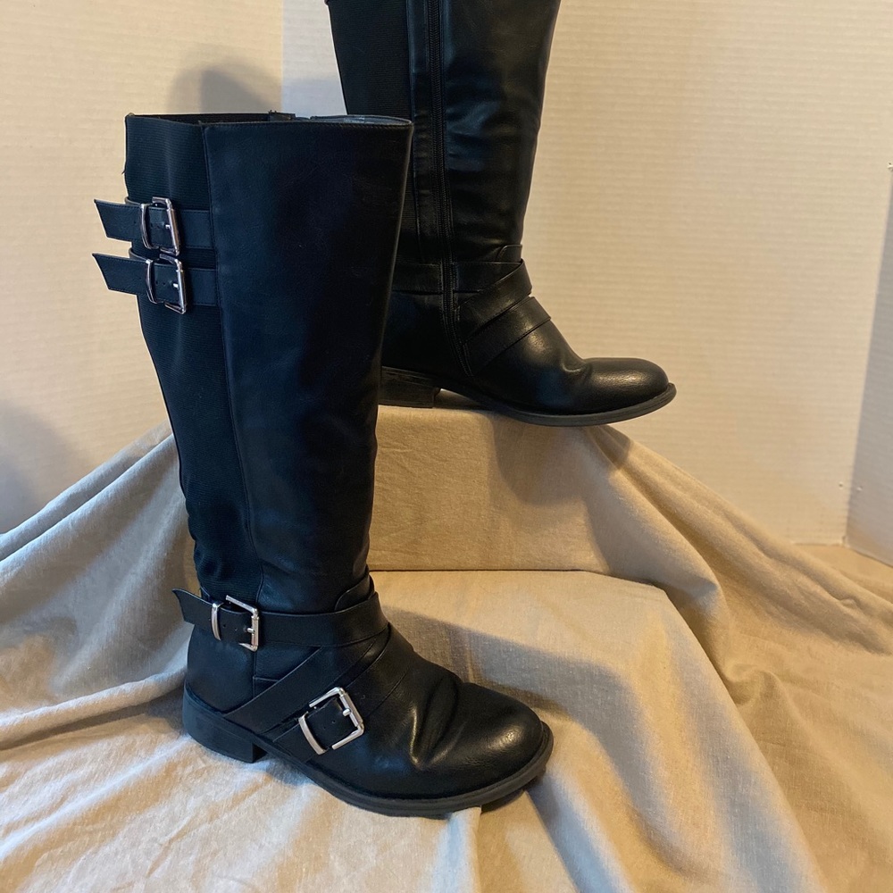 Torrid Black Buckle Boots